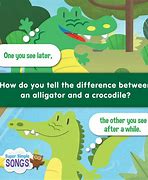Image result for Funny Difference Between Alligator and Crocodile