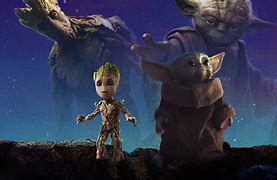 Image result for Baby Yoda Toy Y Groot