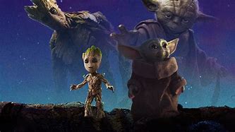 Image result for Baby Yoda and Baby Groot Drawings