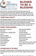 Image result for Backpack Food Program Clip Art