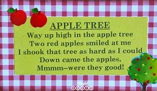 Image result for Apple Poem Preschool