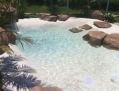 Image result for Natural Swimming Pool with Beach Sand