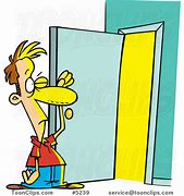 Image result for Funny Cartoons Man at Door