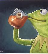 Image result for Kermit Sipping Tea Long Nose Dog Puggy