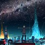 Image result for Girl Sitting in the Night City with a Laptop