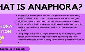 Image result for 5 Examples of Anaphora
