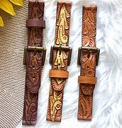 Image result for Leather Tooled Watch Band