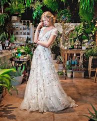 Image result for Flowery Wedding Dresses
