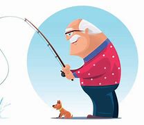 Image result for Funny Old Man Fishing Clip Art