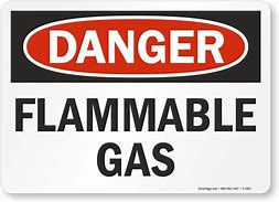 Image result for Flammable Gas Sign