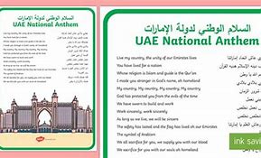 Image result for UAE National Anthem in English