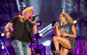 Image result for Carrie Underwood On Stage with Guns and Roses Slash