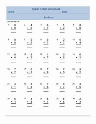 Image result for Math Facts Worksheets 1st Grade