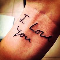 Image result for I Love You Tattoo