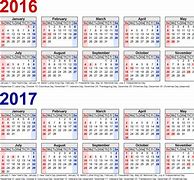 Image result for Free Printable Calendar 2016 and 2017