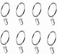 Image result for Curtain Rod Rings with Clips