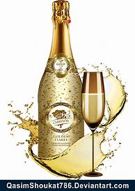 Image result for Gold Champagne Bottle Transparent
