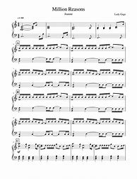 Image result for Million Reasons Piano Sheet Music