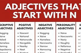 Image result for Good Adjectives That Start with N