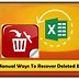 Image result for Recover Deleted Files in Excel