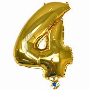 Image result for Yellow Number 4 Balloon