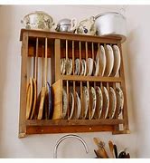 Image result for Wall Mounted Wood Plate Rack