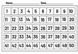 Image result for Number Grid 1-40