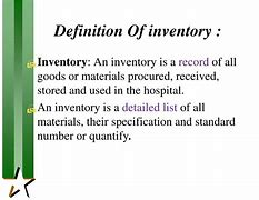 Image result for Property Inventory Definition