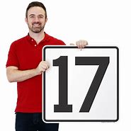 Image result for Number 17 Sign