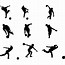 Image result for Cricket Bowling Cartoon Silhouette
