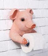 Image result for Pink Pig Toilet Paper Roll Dispenser