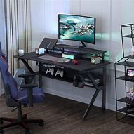 Image result for large computer desks with monitors stands
