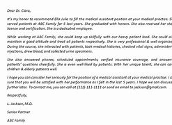 Image result for Recommendation Letter for Medical Assistant
