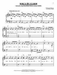 Image result for Hallelujah Piano Score Sheet