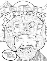 Image result for Bob Ross Colourig Page