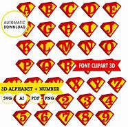 Image result for Superman Alphabet