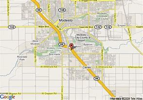 Image result for Street Map Modesto CA