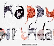 Image result for Vintage Happy Birthday Cat