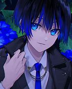 Image result for 1080X1080 Blue Anime Boy