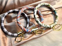 Image result for Leather Bangle Bracelet Key Chain