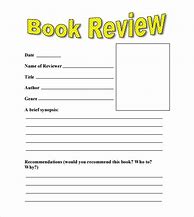 Image result for Book Review Template Editable