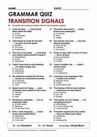Image result for Transition Words Worksheet PDF