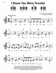 Image result for Here Comes Trouble Piano Notes with Letters
