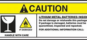 Image result for Lithium Battery Hazmat Label