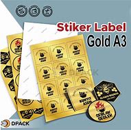 Image result for Sticker Gold A3