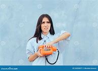Image result for Woman Hanging Up Phone