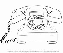 Image result for Vintage Phone Black and White Drawings