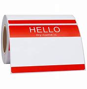 Image result for Hello My Name Is Sticker Rolle
