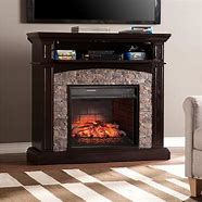 Image result for Stone Fireplace TV Stand