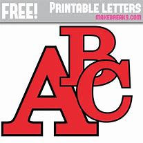 Image result for Free Printable Red Alphabet Letters